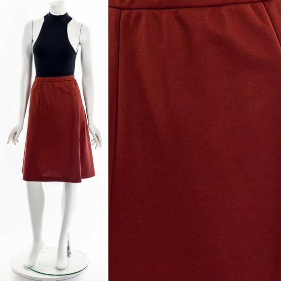 Rusty Red Knee Length Skirt - image 3