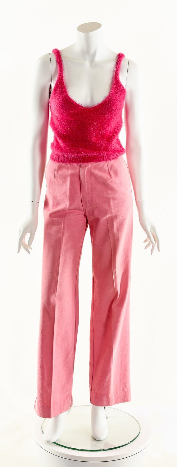 Pink Bell Bottoms,Vintage Coral Bellbottoms,70s W… - image 8