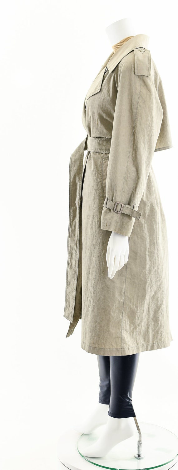 90s Khaki Trench Coat Duster - image 9