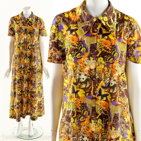 Photorealistic Novelty Print Dress,Vintage Panda C