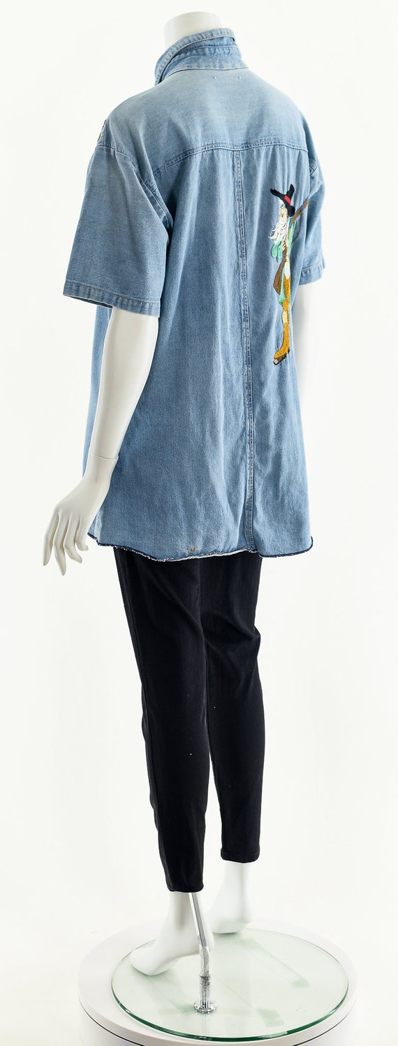 Devil on My Shoulder Chambray Button Down - image 8