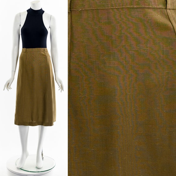 50s Chestnut Brown A-Line Skirt - image 3