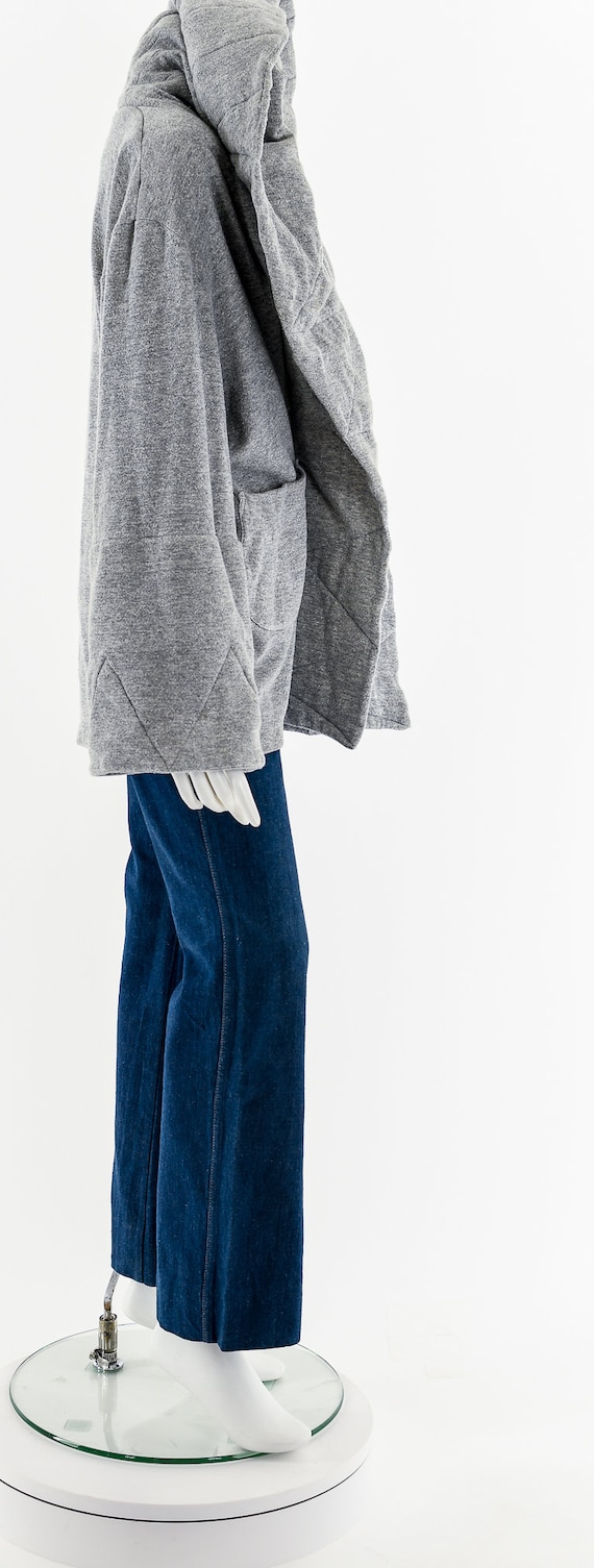 Norma Kamali Oversize Gray Quilted Jacket - image 5