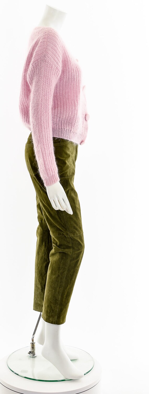 Mohair Millennial Pink Sweater Cardigan - image 5