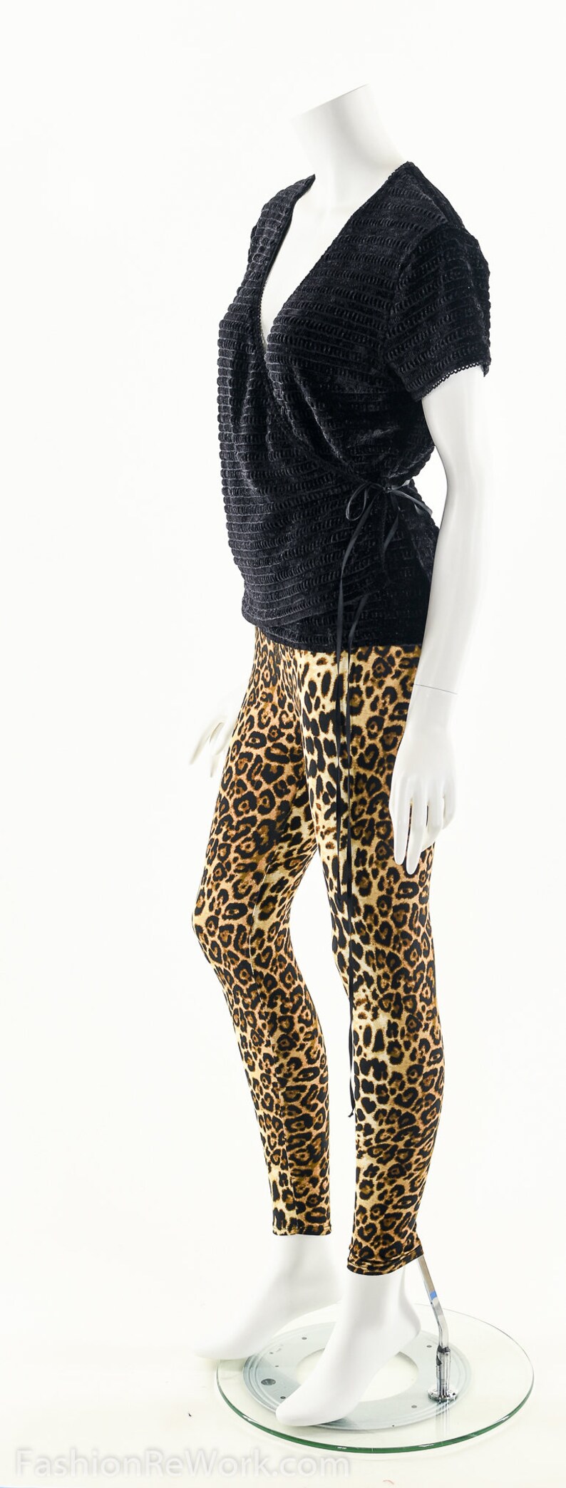 Velvet Wrap Shirt,Black Wrap Jacket,V Neck Blouse,Plunging Neckline Top,Black Velvet Top,Goth Lolita Top,Y2K Blouse,90s Raver,Clubkid Top