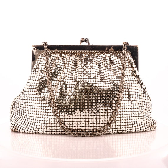 Whiting and Davis Silver Mesh Handbag - image 1