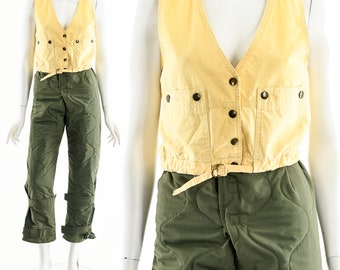 トップス ~2000's \" GAP \" multi-pocket nylon vest Vintage GAP Tactical Vest Jacket Sun Faded - Etsy