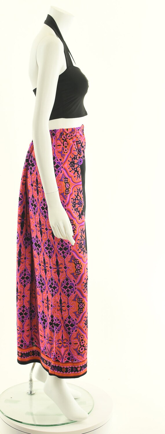 Mr Dino Skirt,Psychedelic Maxi Skirt,Vintage Neon… - image 5