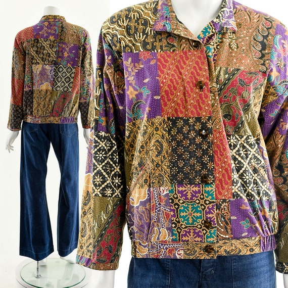 Rainbow Bohemian Patchwork Bomber Jacket - image 2