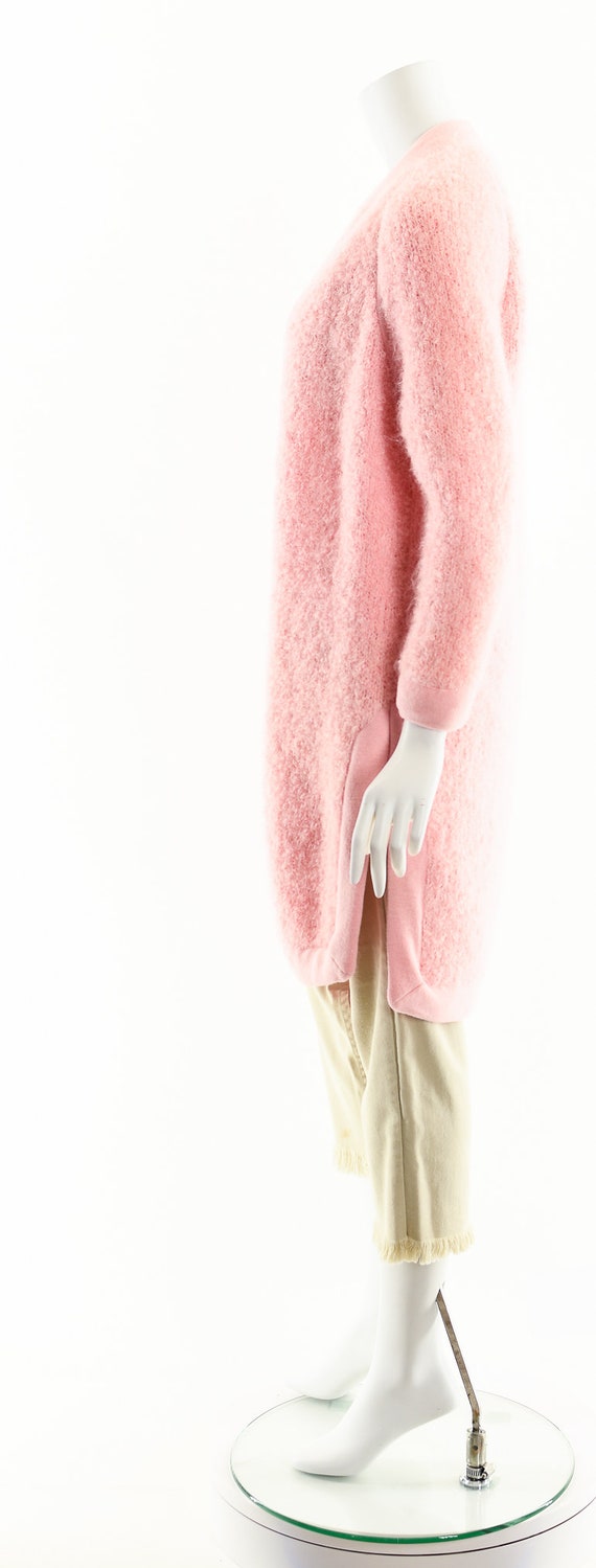 Pink Mohair Duster,60s Duster Cardigan,Textured S… - image 9