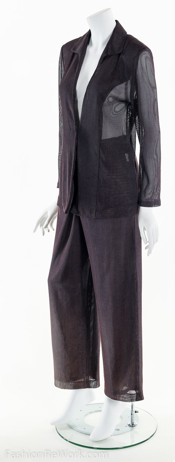 Minimalist Suit, MESH SUIT, Two Piece Suit, Auber… - image 7