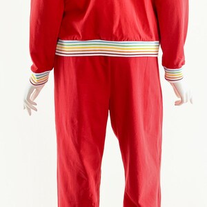 Red Rainbow Track Suit,Vintage Rainbow Jumpsuit,70s Inspired Two Piece,Juicy Couture Inspired,Juicy Couture Track Suit,Vintage Loungewear image 7