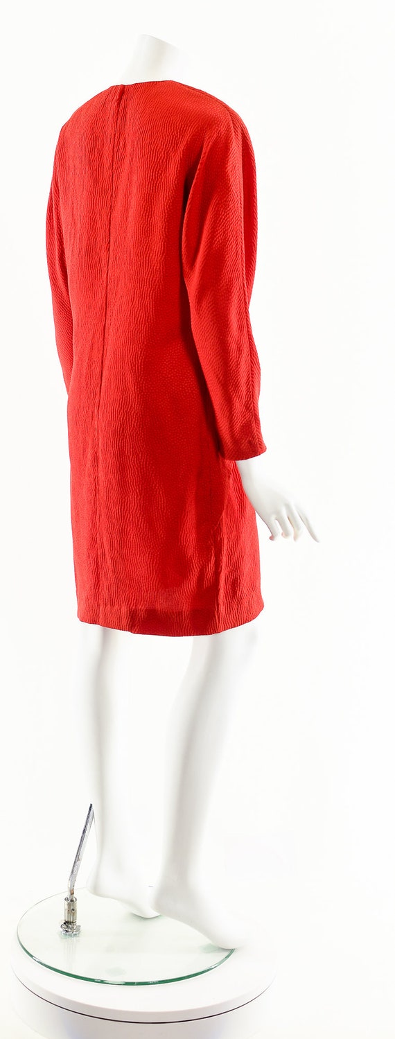 Krizia 40 Italian Red Dress,Vintage 80's Krizia D… - image 6
