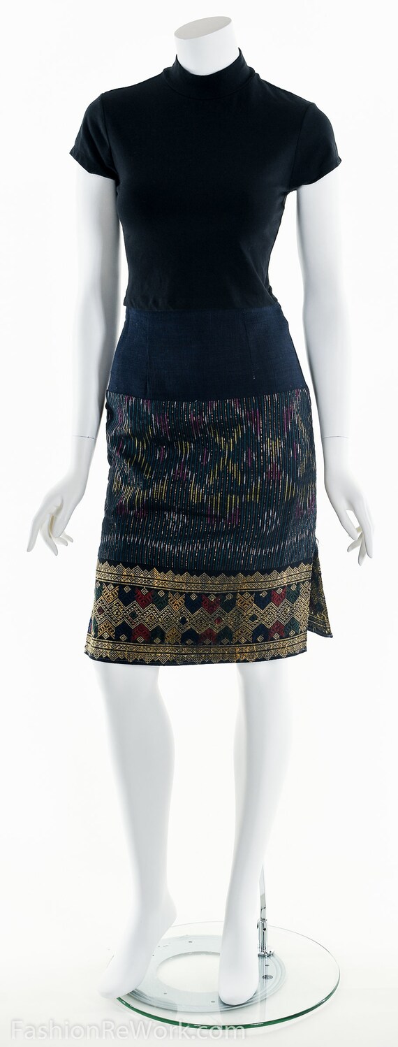 Hmong Skirt, Thai Pencil Skirt, Ethnic Skirt, Boh… - image 9