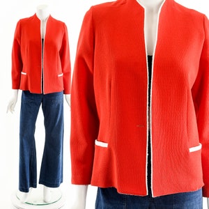 Red Classic Open Blazer Coat