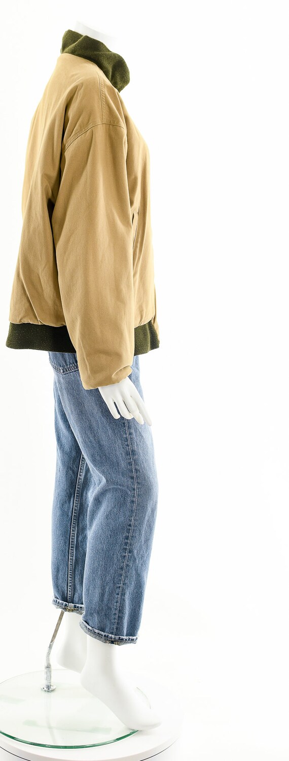tan bomber jacket, wool jacket, reversible jacket… - image 5
