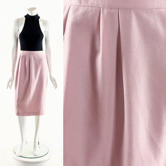 Baby Pink Skirt,High Waist Skirt,Vintage Pencil S… - image 3