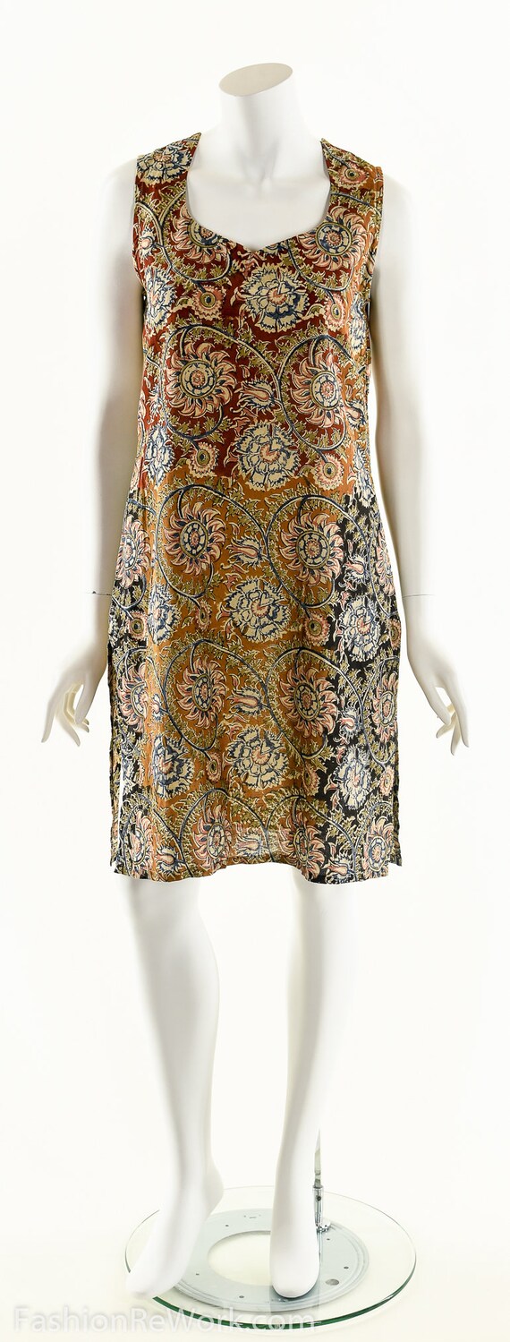 70s Boho Dress,Block Print Tent Dress,India Block… - image 9