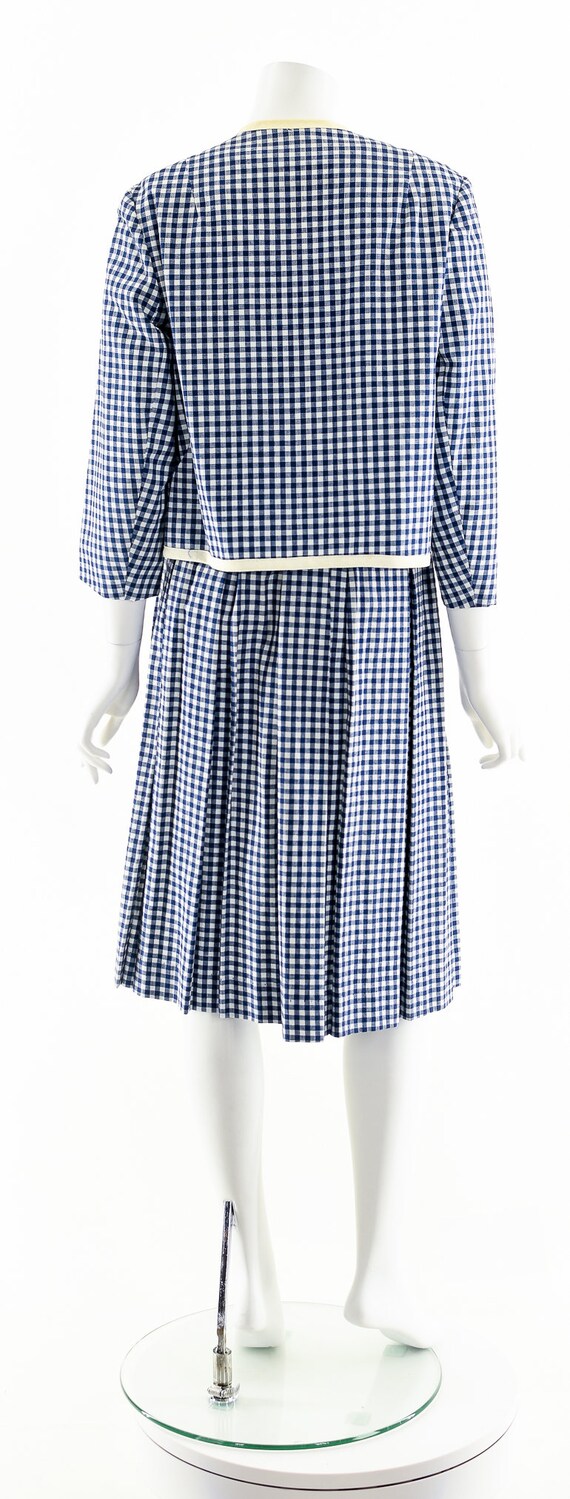 50s Blue Gingham Dress Set,50s Two Piece Dress,Vi… - image 7