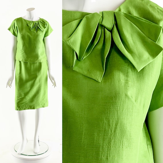 Silk Asymmetric Dress,Silk Origami Dress,Vintage S