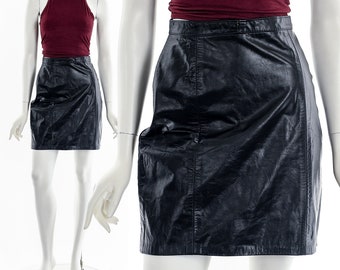 Black Leather Mini Skirt