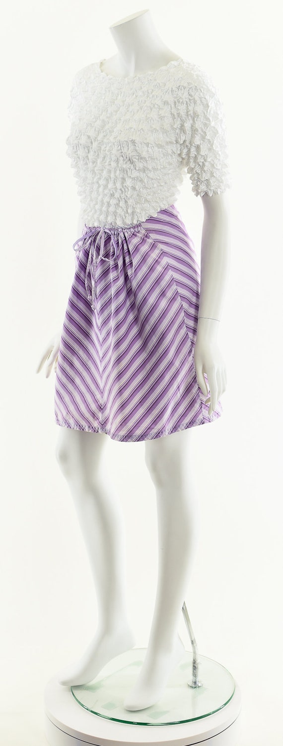 Lavender Striped Skirt,Candy Striped Skirt,90s Ch… - image 10