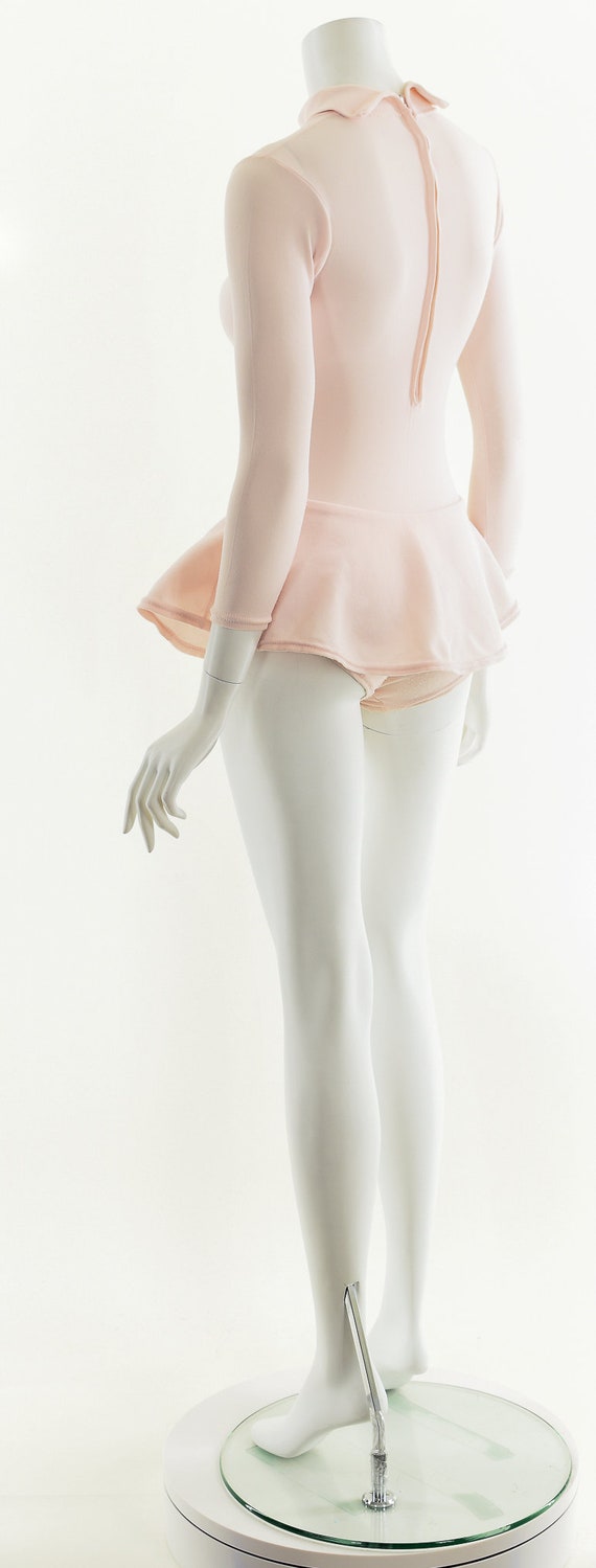 Baby Pink Bodysuit,70s Turtleneck Bodysuit,Vintag… - image 8