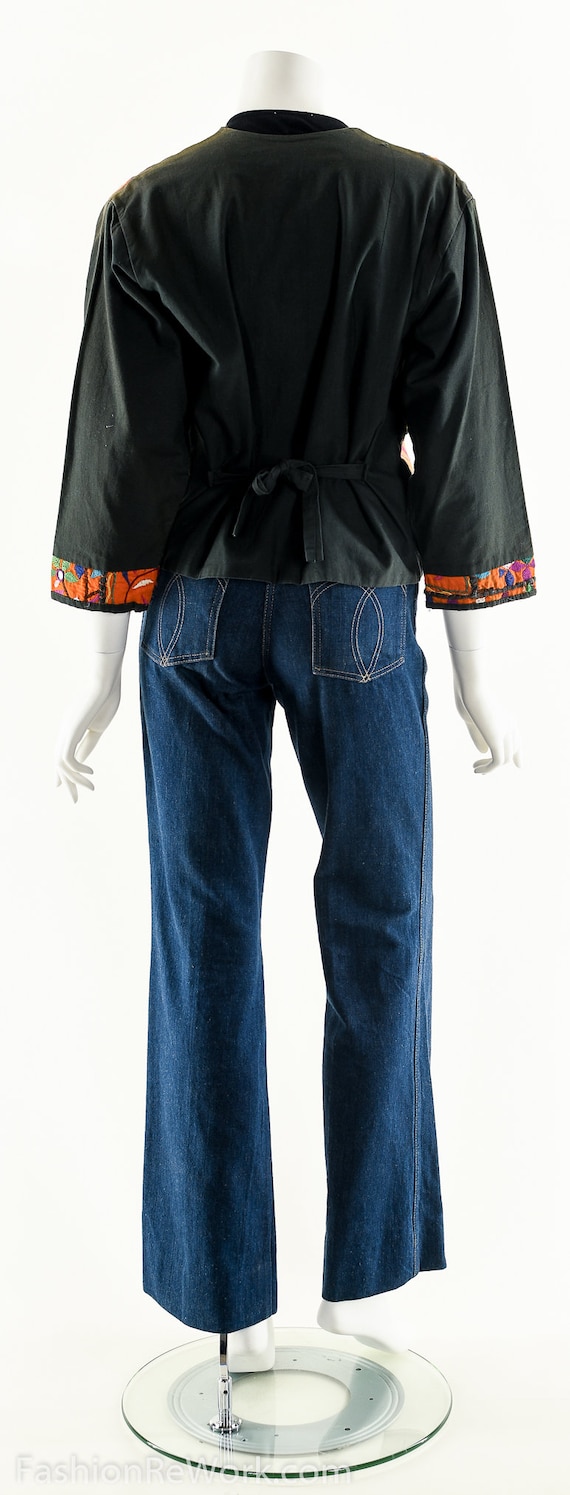 Rainbow Patchwork Jacket,Boho Embroidered Jacket,… - image 3