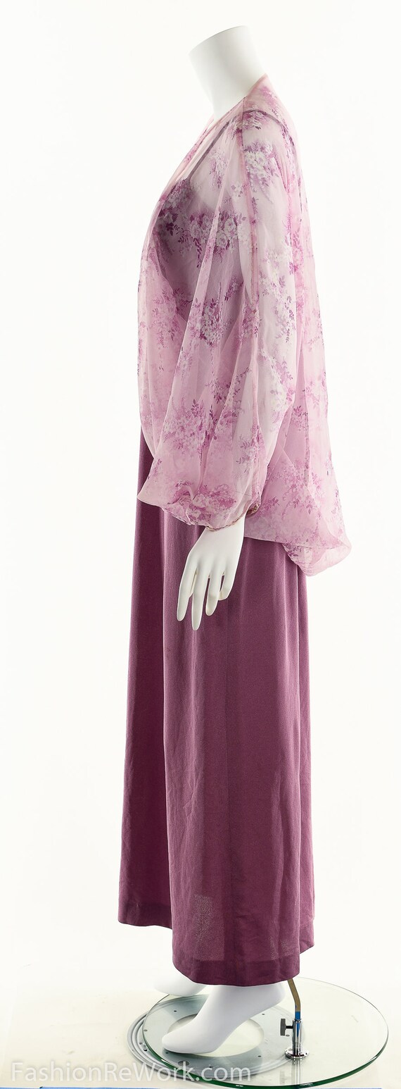 Purple Dress, 70's Purple Dress, Dress Set, Purpl… - image 5