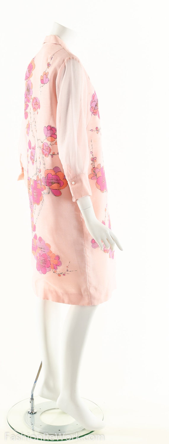 ALFRED SHAHEEN Dress,60s Cherry Blossom Dress,Han… - image 5