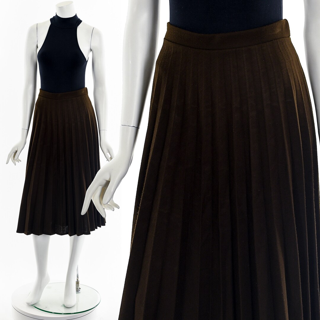 Silky Chocolate Brown Tube Skirt - S main image 0