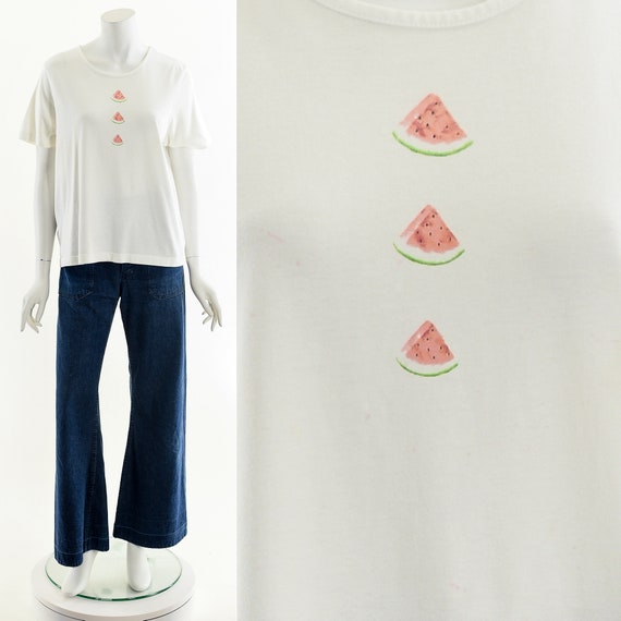 watermelon slice tee,fruit printed shirt,watermel… - image 3