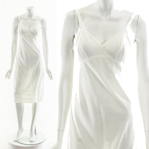 50&#39;s White Slip Lingerie Dress