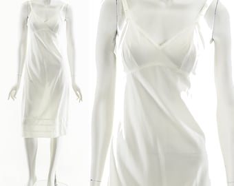 50er Jahre weißes Slip Lingerie Dress
