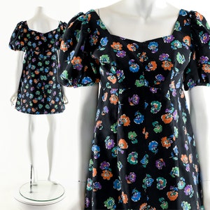 Rainbow Floral Babydoll Dress