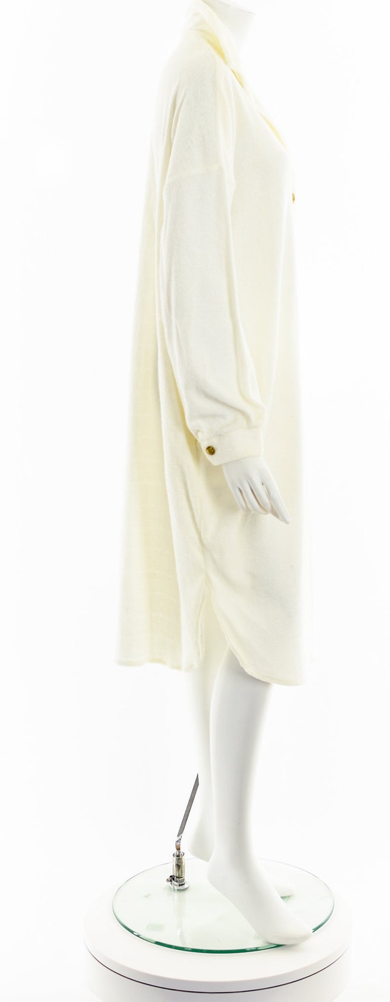 Terry Cloth Oversized Button Down Dress Tunic - image 5