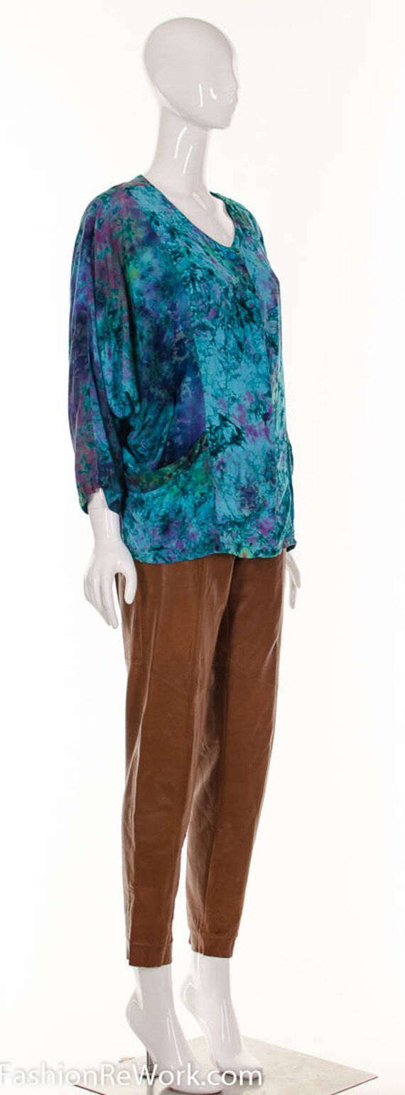 Ocean Blue BATIK Cocoon Jacket - image 4