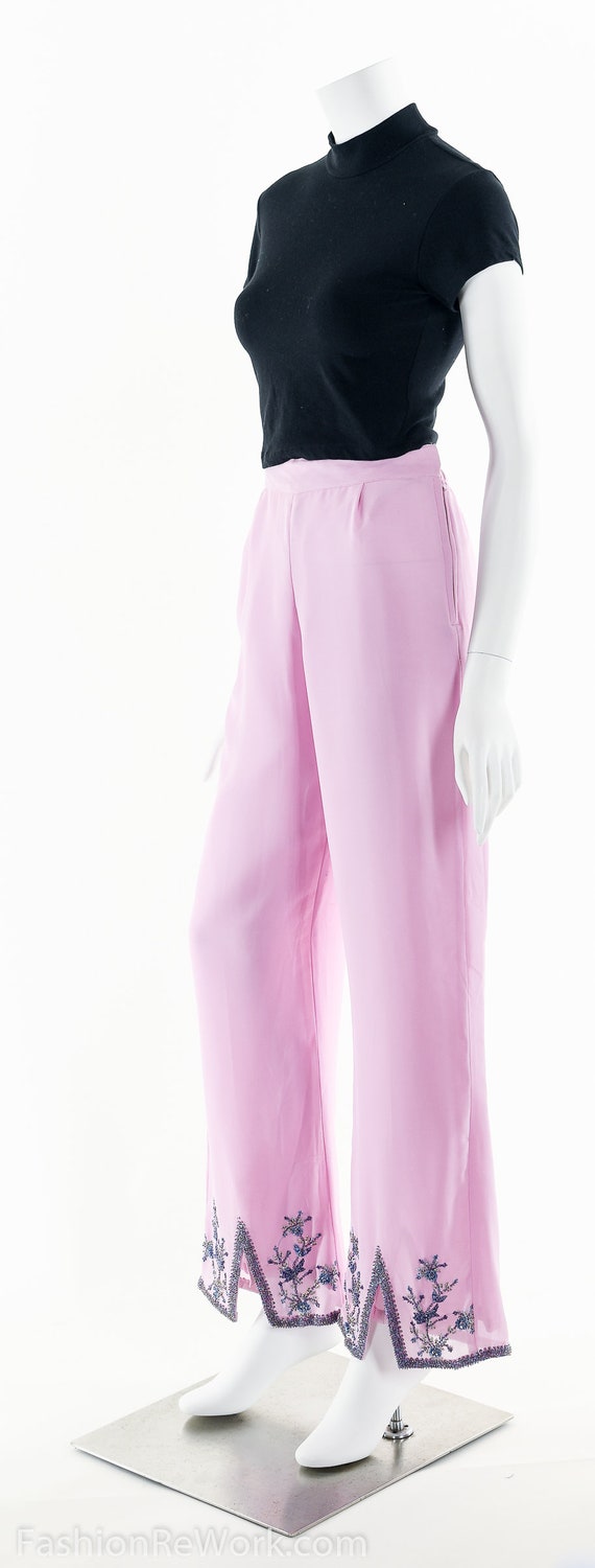 Lavender Pants, Purple Pants, Beaded Pants, High … - image 3