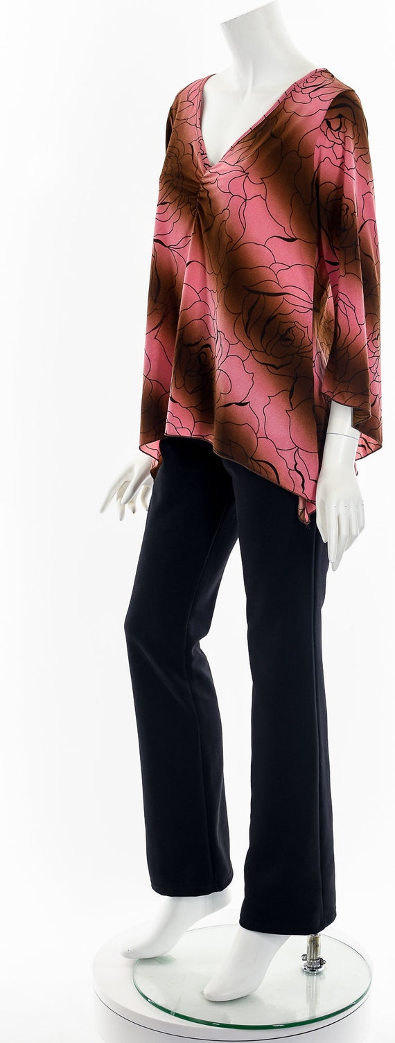 Y2K Dusty Rose Fluttery Stretchy Blouse - image 10