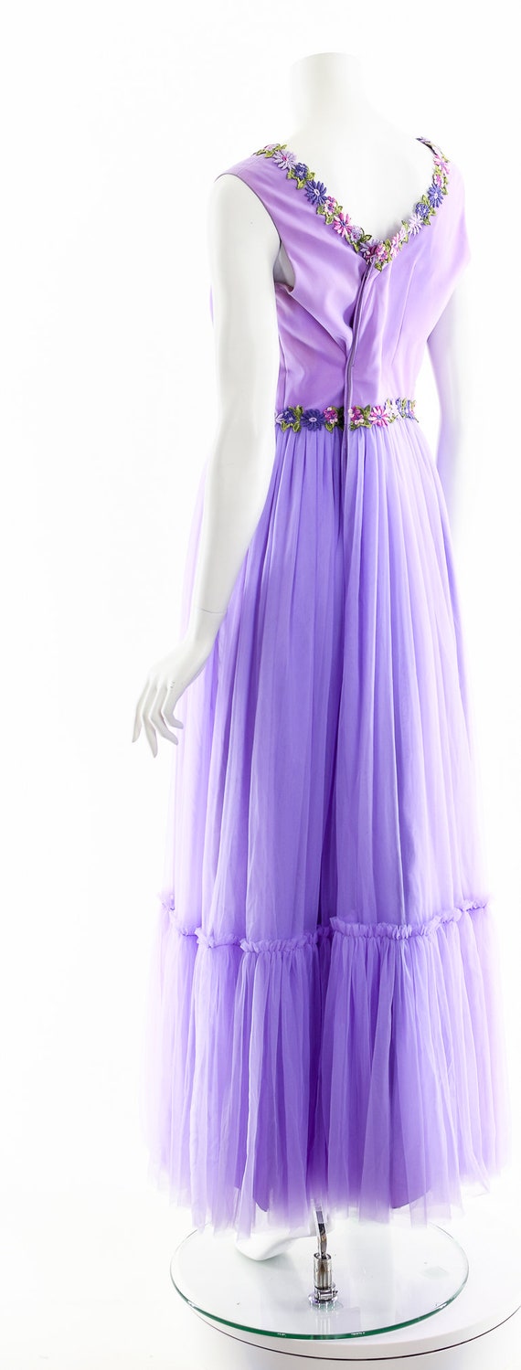 Purple Chiffon Tulle Maxi Dress,Lilac Lavender Wh… - image 8