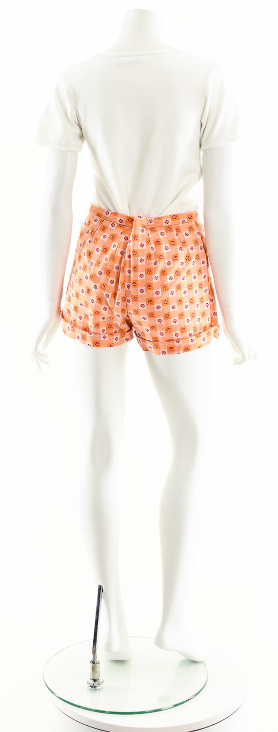 60s orange hot pants,orange shorts,vintage70s sho… - image 8