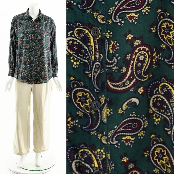 Evergreen Paisley Button Down