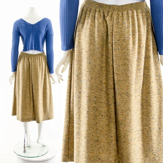 Melange Sandstone Midi Skirt, Neutral Speckled Mi… - image 2