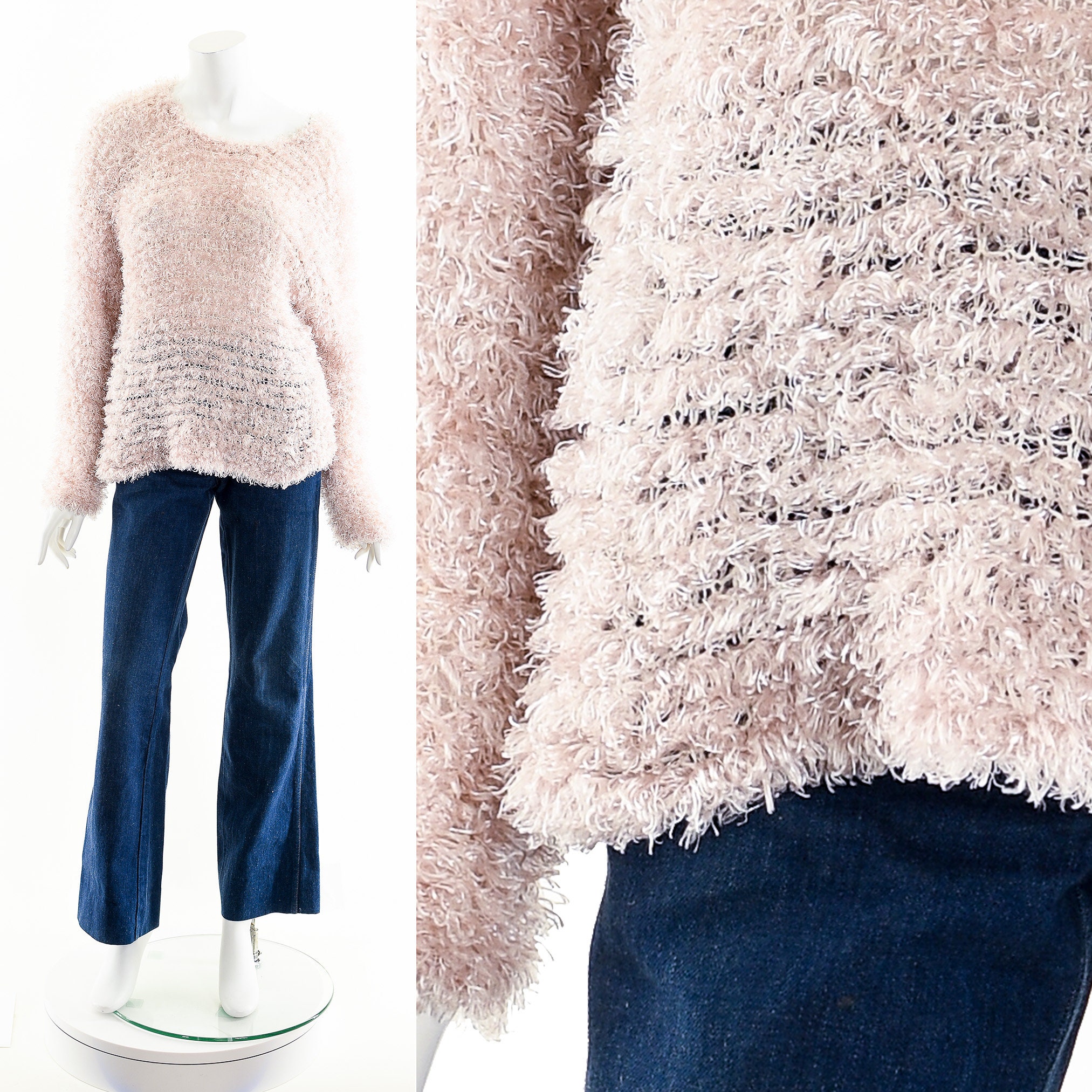 Hippie rose fuzzy sweater discount