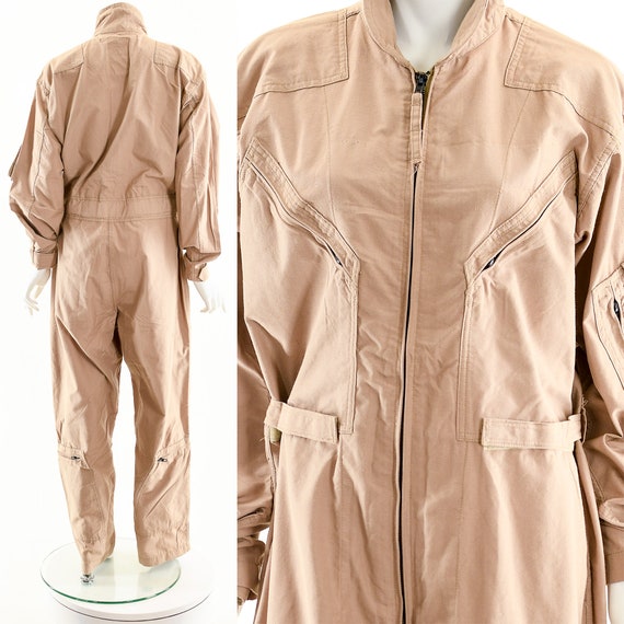 Tan work jumpsuit clearance