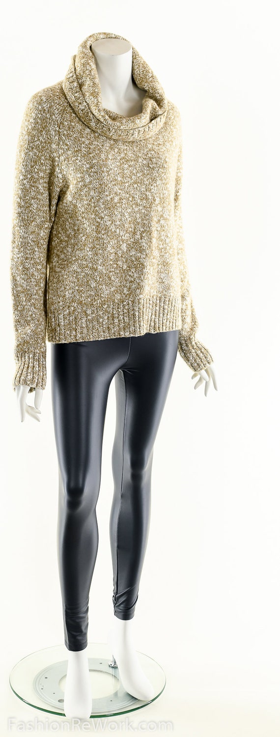 Cozy Soft Turtleneck,Heather Brown Sweater,Vintag… - image 2