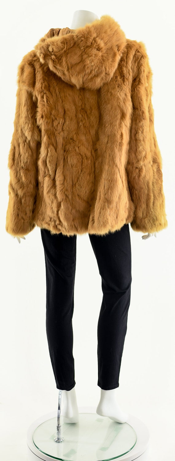 Golden Brown Fur Coat,Rabbit Fur Coat,Oversized H… - image 7