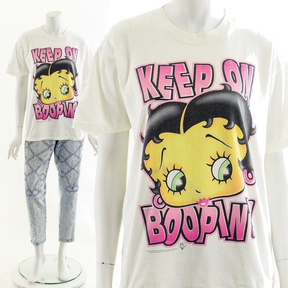 Betty Boop Keep on Boopin Graffiti Airbrush Tshirt - image 1