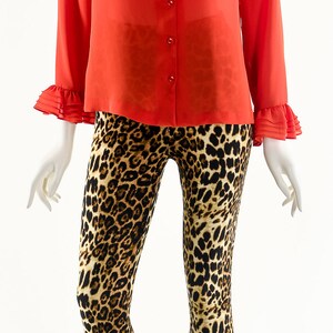 Red Ruffle Blouse,prince Top,vintage Romantic Blouse,whimsical Red ...