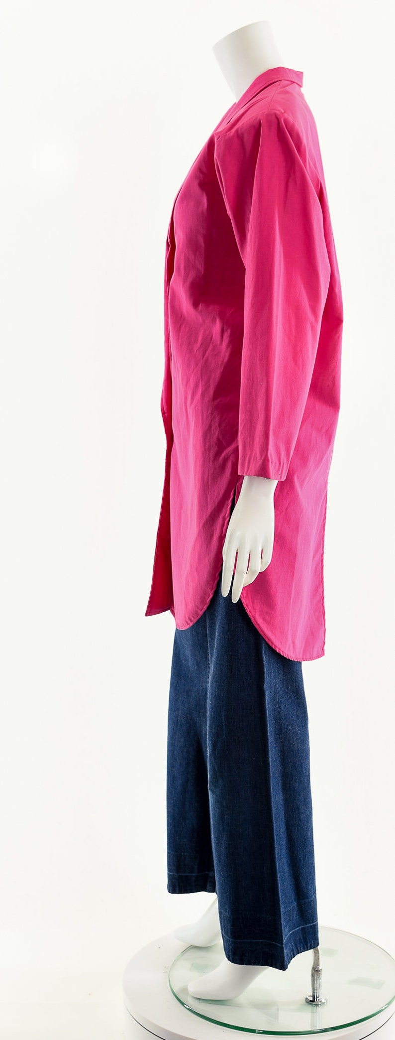 Hot Pink Cotton Oversized Blazer Jacket image 9